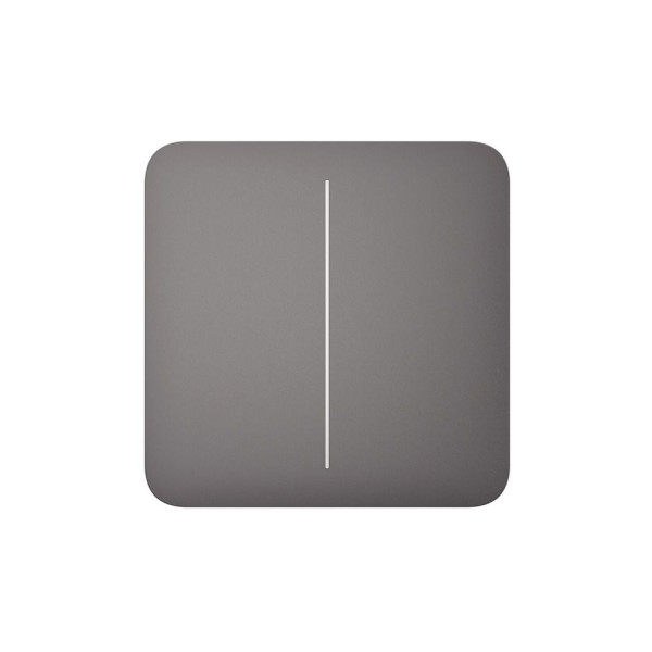 Розумний двоклавішний прохідний вимикач Ajax LightSwitch (2-gang/2-way) Jeweller (grey/сірий)