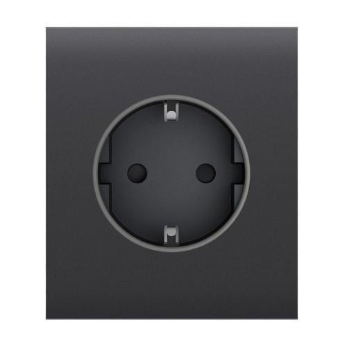 Фронтальна панель Ajax CenterCover (basic) [type F] graphite/графіт для розетки Outlet (type F)