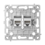 Механізм розетки Ajax OutletCore (LAN) vertical White для інтернет-розетки Outlet (LAN)