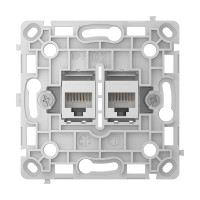 Механізм розетки Ajax OutletCore (LAN) vertical White для інтернет-розетки Outlet (LAN)
