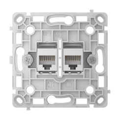 Механізм розетки Ajax OutletCore (LAN) vertical White для інтернет-розетки Outlet (LAN)