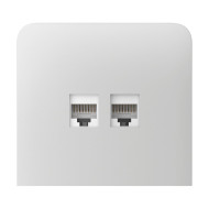 Фронтальна панель Ajax SideCover (LAN) vertical white/біла для інтернет-розетки Outlet (LAN)