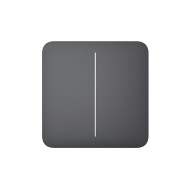 Розумний двоклавішний прохідний вимикач Ajax LightSwitch (2-gang/2-way) Jeweller (graphite/графіт)