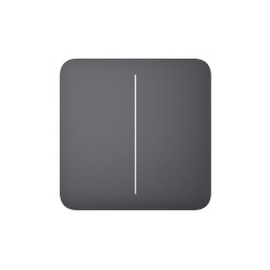 Розумний двоклавішний прохідний вимикач Ajax LightSwitch (2-gang/2-way) Jeweller (graphite/графіт)