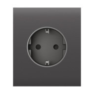 Фронтальна панель Ajax CenterCover (basic) [type F] grey/сіра для розетки Outlet (type F)