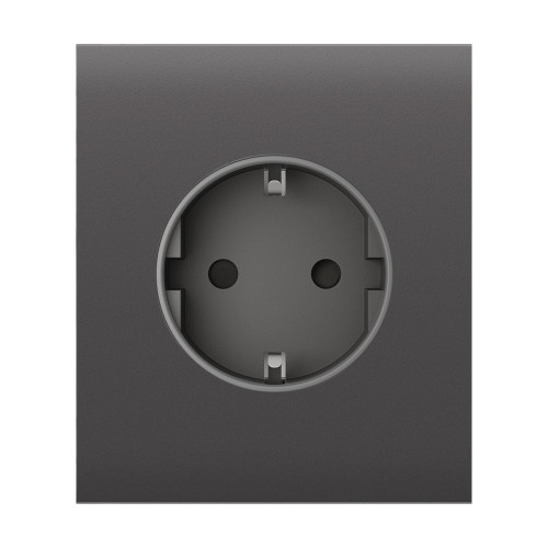 Фронтальна панель Ajax CenterCover (basic)  grey/сіра для розетки Outlet (type F)