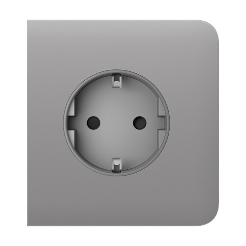 Фронтальна панель Ajax SideCover (basic)  fog/димна для розетки Outlet (type F)