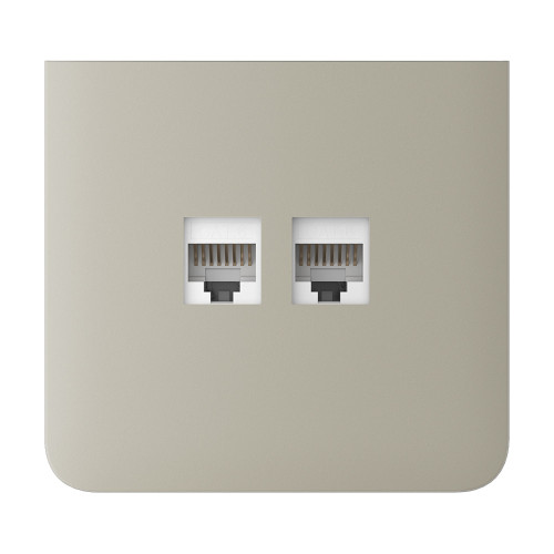Фронтальна панель Ajax SideCover (LAN) vertical ivory/слонова кістка для інтернет-розетки Outlet (LAN)