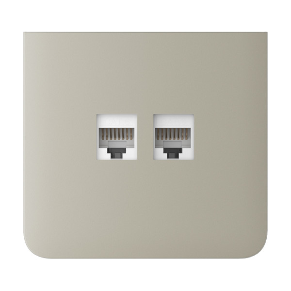 Фронтальна панель Ajax SideCover (LAN) vertical ivory/слонова кістка для інтернет-розетки Outlet (LAN)