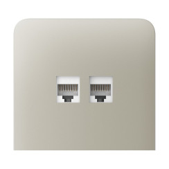 Фронтальна панель Ajax SideCover (LAN) vertical ivory/слонова кістка для інтернет-розетки Outlet (LAN)