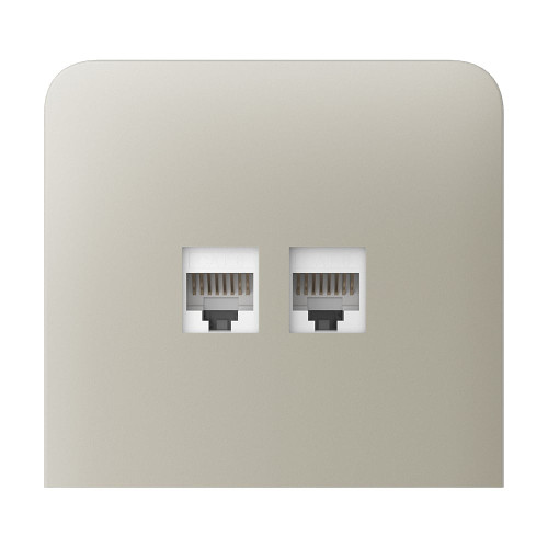 Фронтальна панель Ajax SideCover (LAN) vertical ivory/слонова кістка для інтернет-розетки Outlet (LAN)