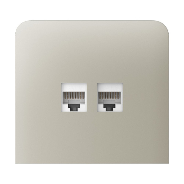 Фронтальна панель Ajax SideCover (LAN) vertical ivory/слонова кістка для інтернет-розетки Outlet (LAN)