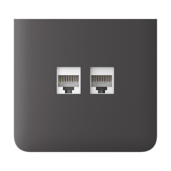 Фронтальна панель Ajax SideCover (LAN) vertical grey/сіра для інтернет-розетки Outlet (LAN)