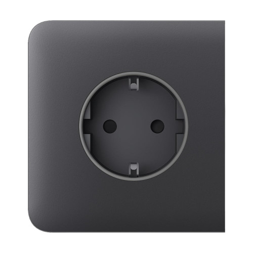 Фронтальна панель Ajax SideCover (basic)  graphite/графіт для розетки Outlet (type F)