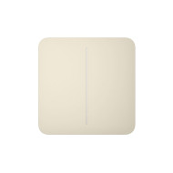 Розумний двоклавішний прохідний вимикач Ajax LightSwitch (2-gang/2-way) Jeweller (ivory/слонова кістка)