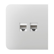 Фронтальна панель Ajax SideCover (LAN) white/біла для інтернет-розетки Outlet (LAN)