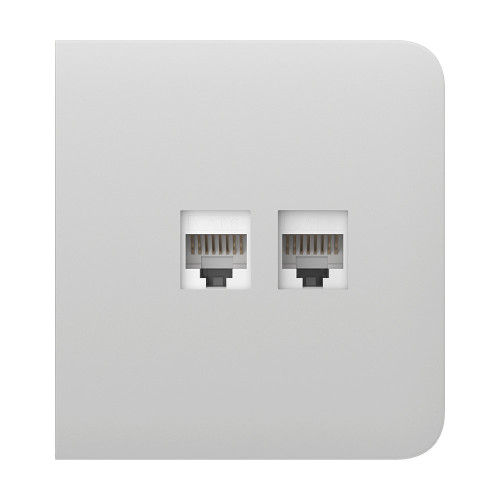 Фронтальна панель Ajax SideCover (LAN) white/біла для інтернет-розетки Outlet (LAN)