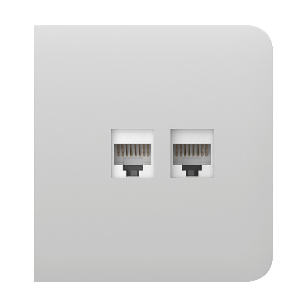 Фронтальна панель Ajax SideCover (LAN) white/біла для інтернет-розетки Outlet (LAN)