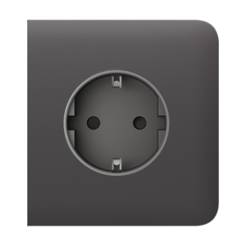 Фронтальна панель Ajax SideCover (basic)  grey/сіра для розетки Outlet (type F)