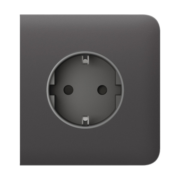 Фронтальна панель Ajax SideCover (basic) [type F] grey/сіра для розетки Outlet (type F)