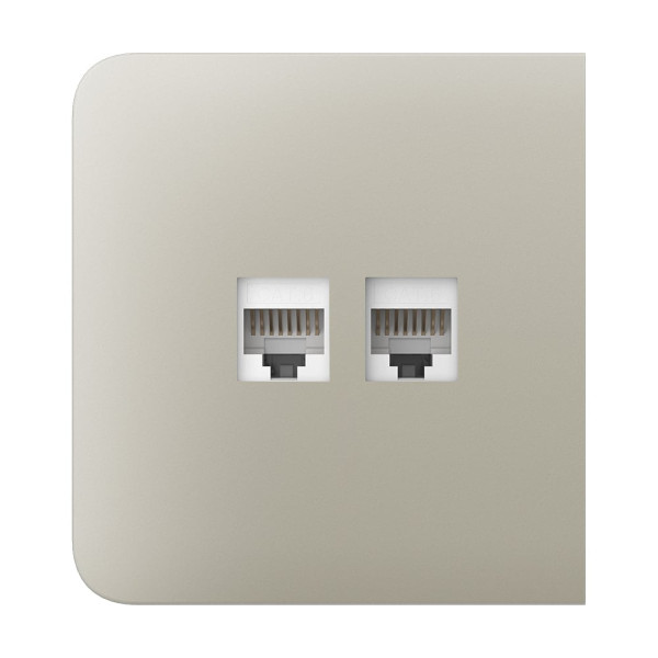 Фронтальна панель Ajax SideCover (LAN) ivory/слонова кістка для інтернет-розетки Outlet (LAN)