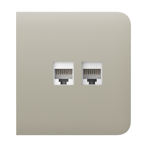 Фронтальна панель Ajax SideCover (LAN) ivory/слонова кістка для інтернет-розетки Outlet (LAN)
