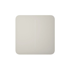 Розумний двоклавішний прохідний вимикач Ajax LightSwitch (2-gang/2-way) Jeweller (oyster/устричний)