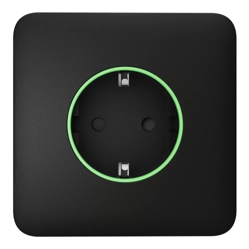 Фронтальна панель Ajax SoloCover (smart)   ASP black/чорна для розумної розетки Outlet (type F)