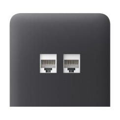 Фронтальна панель Ajax SideCover (LAN) vertical graphite/графіт для інтернет-розетки Outlet (LAN)