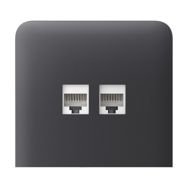 Фронтальна панель Ajax SideCover (LAN) vertical graphite/графіт для інтернет-розетки Outlet (LAN)