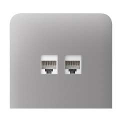 Фронтальна панель Ajax SideCover (LAN) vertical fog/димна для інтернет-розетки Outlet (LAN)