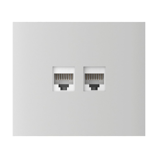 Фронтальна панель Ajax CenterCover (LAN) vertical white/біла для інтернет-розетки Outlet (LAN)