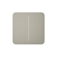 Розумний двоклавішний прохідний вимикач Ajax LightSwitch (2-gang/2-way) Jeweller (olive/оливковий)