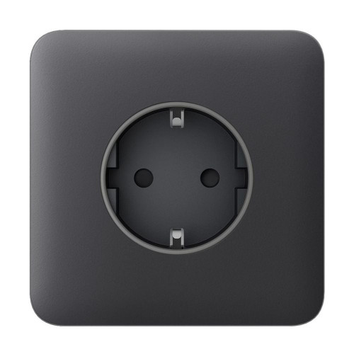 Фронтальна панель Ajax SoloCover (basic)  graphite/графіт для розетки Outlet (type F)