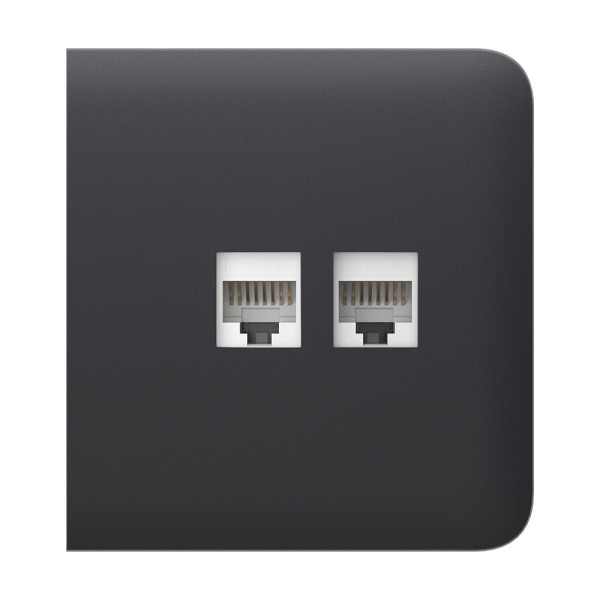 Фронтальна панель Ajax SideCover (LAN) graphite/графіт для інтернет-розетки Outlet (LAN)