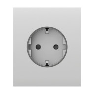 Фронтальна панель Ajax CenterCover (basic) [type F] white/біла для розетки Outlet (type F)