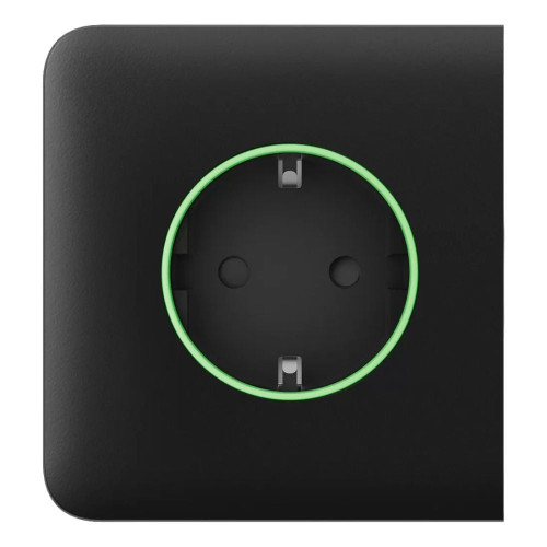 Фронтальна панель Ajax SideCover (smart)   ASP black/чорна для розумної розетки Outlet (type F)