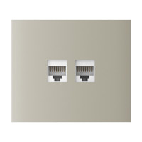 Фронтальна панель Ajax CenterCover (LAN) vertical ivory/слонова кістка для інтернет-розетки Outlet (LAN)