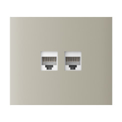 Фронтальна панель Ajax CenterCover (LAN) vertical ivory/слонова кістка для інтернет-розетки Outlet (LAN)