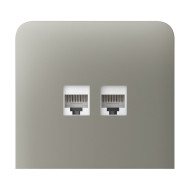 Фронтальна панель Ajax SideCover (LAN) vertical olive/оливкова для інтернет-розетки Outlet (LAN)