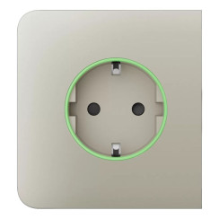 Фронтальна панель Ajax SideCover (smart) [type F] [55] ASP ivory/слонова кістка для розумної розетки Outlet (type F)