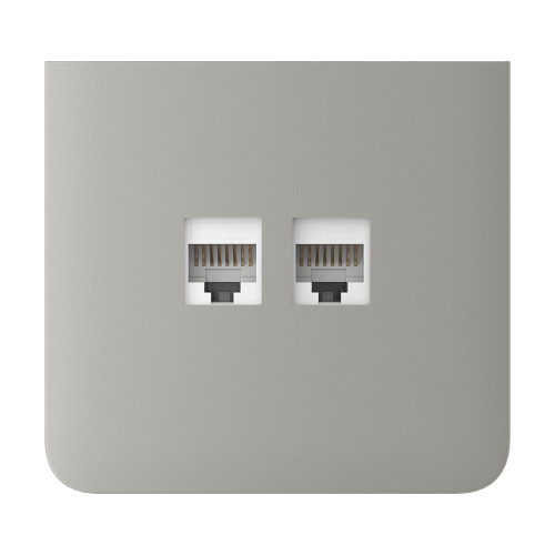 Фронтальна панель Ajax SideCover (LAN) vertical oyster/устрична для інтернет-розетки Outlet (LAN)