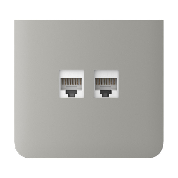 Фронтальна панель Ajax SideCover (LAN) vertical oyster/устрична для інтернет-розетки Outlet (LAN)