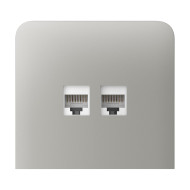 Фронтальна панель Ajax SideCover (LAN) vertical oyster/устрична для інтернет-розетки Outlet (LAN)