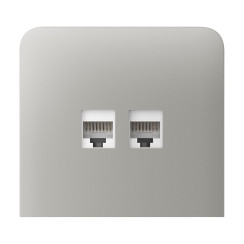 Фронтальна панель Ajax SideCover (LAN) vertical oyster/устрична для інтернет-розетки Outlet (LAN)
