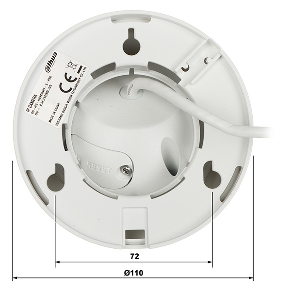 4МП комплект IP-відеонагляду DAHUA з 5 купольних камер DH-IPC-HDW2449T-S-PRO WizColor 2K