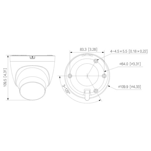 4МП комплект IP-відеонагляду DAHUA з 6 купольних камер DH-IPC-HDW2449T-S-PRO WizColor 2K