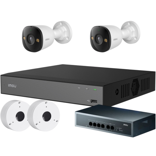 5МП комплект IP-відеонагляду Imou з 2 IP відеокамерами Imou Bullet 3 (IPC-PS3DP-5M0)