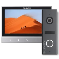 Комплект відеодомофон + панель виклику Slinex SK 7 Cloud (Slinex SK 7 Cloud grey + ML-17HD graphite)
