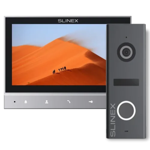 Комплект відеодомофон + панель виклику Slinex SK 7 Cloud (Slinex SK 7 Cloud grey + ML-17HD graphite)